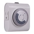 Ge GE 24hr Mechanical Timer, 2-Grounded Outlets, White 15075